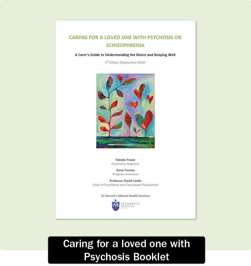 Caring for a loved one with Psychosis Booklet